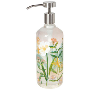 Bees & Blooms Glass Soap Pump
