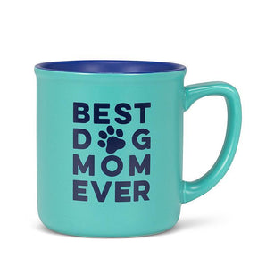 Best Dog Mom Turquoise Mug