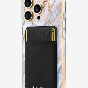 Black Stick-On Phone Pocket