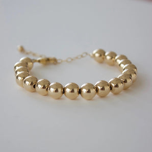 Chunky Gold Round Bead Necklace