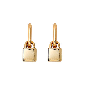 Lock Gold Earrings