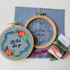 Rose Wreath Beginner Embroidery Kit