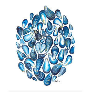 Shore Mussels 5x7" Print - New Finn Art