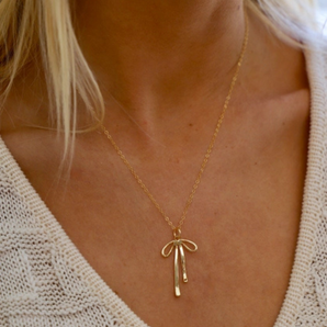 Gold Ribbon Charm