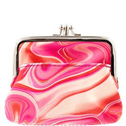 Pink Swirl Coin Purse