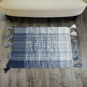 Blue Tassel Rug