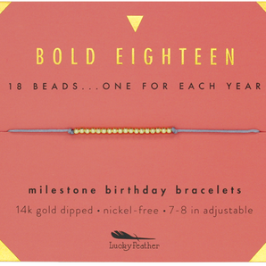 Bold Eighteen Birthday Gold Bracelet