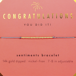 Congratulations Gold Bracelet