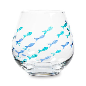 Fish Stemless Wine Glass