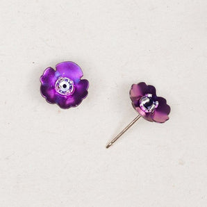 Fuchsia Viola Post Earrings - Holly Yashi