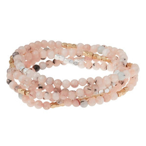 Morganite & Black Tourmaline Bracelet Necklace