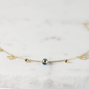 Multi-Charm Gold Bracelet