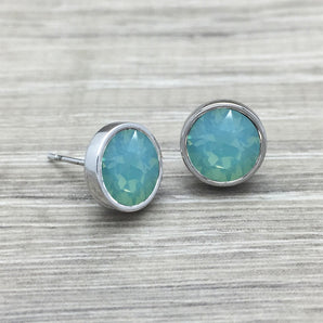 Pacific Opal Silver Stud Earrings