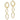 Paola Dusters Gold Earrings - Biko