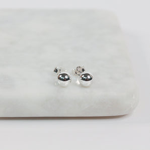 Silver Ball Stud Earrings - 6mm