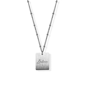 Silver Believe Necklace