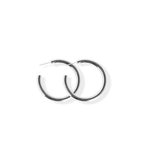 Silver Classic Bold Hoops