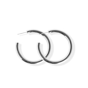 Silver Small Bold Hoop Earrings