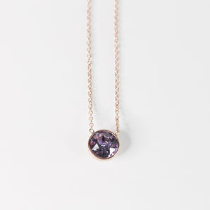 Violet Rose Gold Necklace