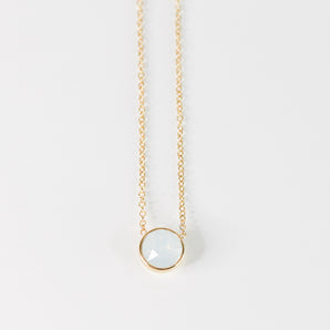 White Opal Gold Necklace