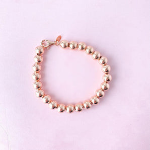 Rose Gold Ball Bracelet - 8mm