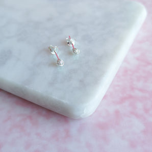 Silver Knot Stud Earrings